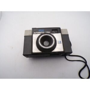 Vintage Akon Automatic 1004 Yellow Flash 35mm Film Camera Collectible Untested